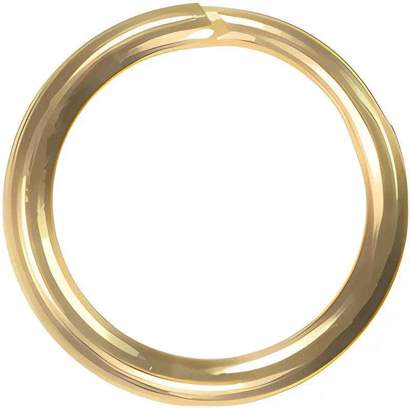 uGems 14K Gold Split Ring, 7mm Solid Round Design, Durable and Secure for Pendants, Charms, Earrings, Chains, and Jewelry Making Double-Turn Spiral, kt-0107 - Image 1
